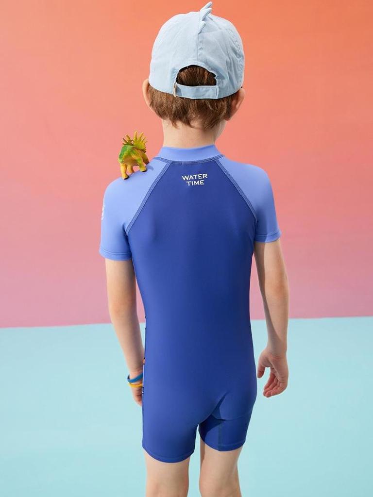Kids' Hooded Dinosaur Swim Onesie for Boys