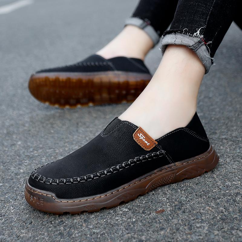 Men Leather High Quality Business Fashion Casual Shoes Handmade Men Genuine Leather Driving Shoes