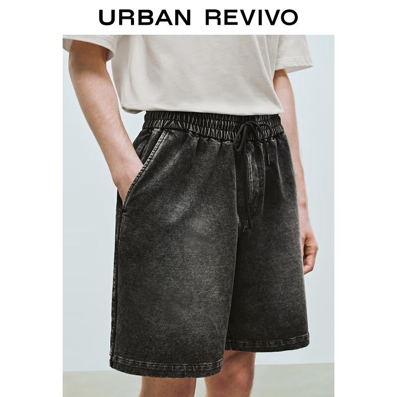 UR Men's Washed Denim Drawstring Shorts