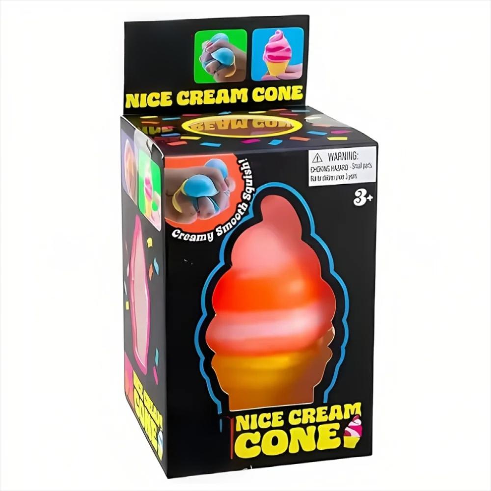Nee-doh Nice Cream Cone Bunter Eiscremeförmiger Sensorischer Stressabbau Fidget-Tool für Angst & Fokus für Erwachsene & Kinder
