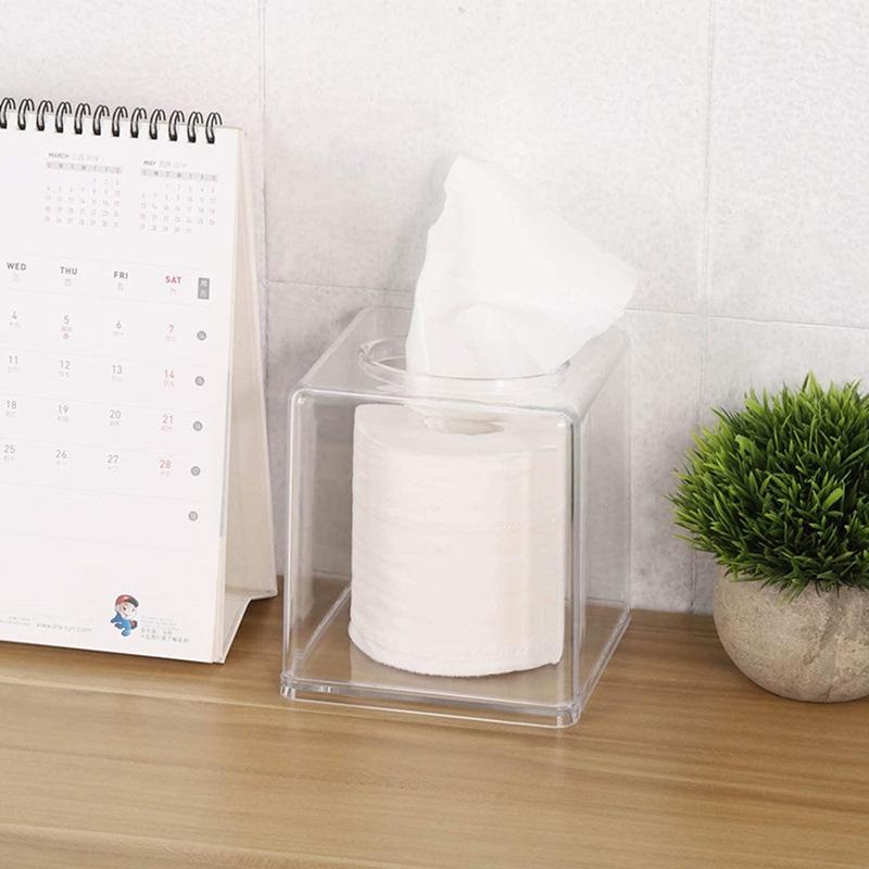 Новий Прозорий Акриловий Тримач для Серветок Диспенсер для Серветок Тримач для Серветок Автомобільний Домашній Офісний Настільний Органайзер-Коробка для Зберігання Серветок