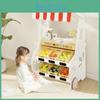 Portable Mobile Fruit Stall Wooden Playset For Toddlers Imaginative Role Play