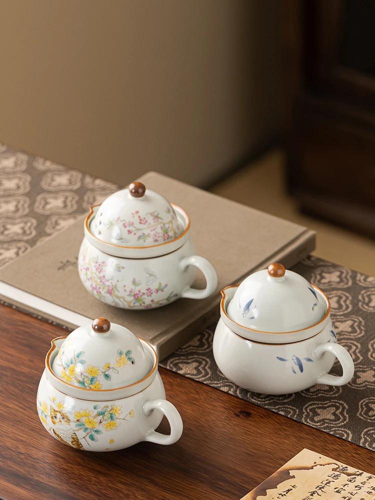 Travel Tea Set Camping Ru Kiln Teapot Teacup Portable Simple Kung Fu One Pot One Cup Outdoor Teapot