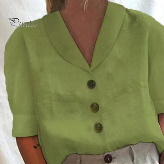 

Женская летняя повседневная рубашка с лацканами и коротким рукавом, однобортная рубашка, топы, однотонная рубашка свободного покроя, рабочая одежда S жёлтый