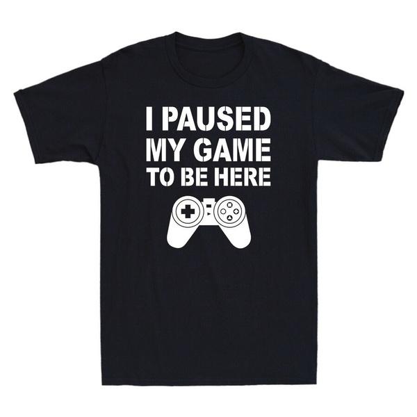 I Paused My Game To Be Here Funny Gift For Gamer Men s T-Shirt S разноцветный