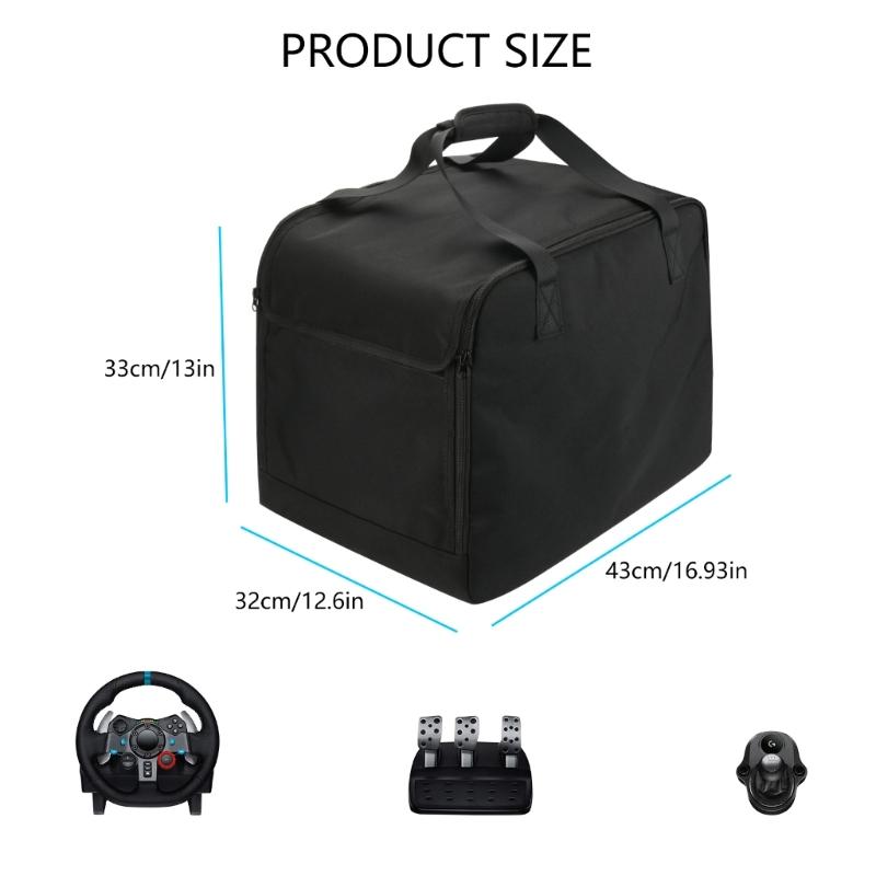 Shockproof Carrying Case Water Resistant Protective Organizers Wheel Pedals Gear Shifter Accessories for  Karaoke  G29