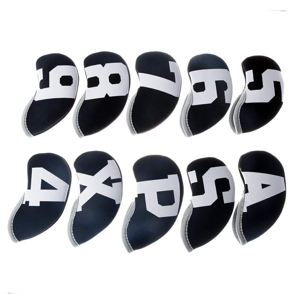 10Pcs Golf Iron Headcovers Premium Neoprene Club Protectors for Irons  Durable Golf Accessories
