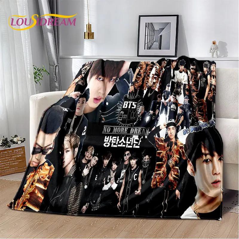 Kpop B-Bts Bangtan Kim JIN SUGA V JIMIN Soft Plush Blanket,Flannel Blanket Throw Blanket for Living Room Bedroom Bed Sofa Picnic