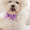 Bowknot Pet Collar Breathable Stylish Pet Supplies Lace Necklace Neck Strap