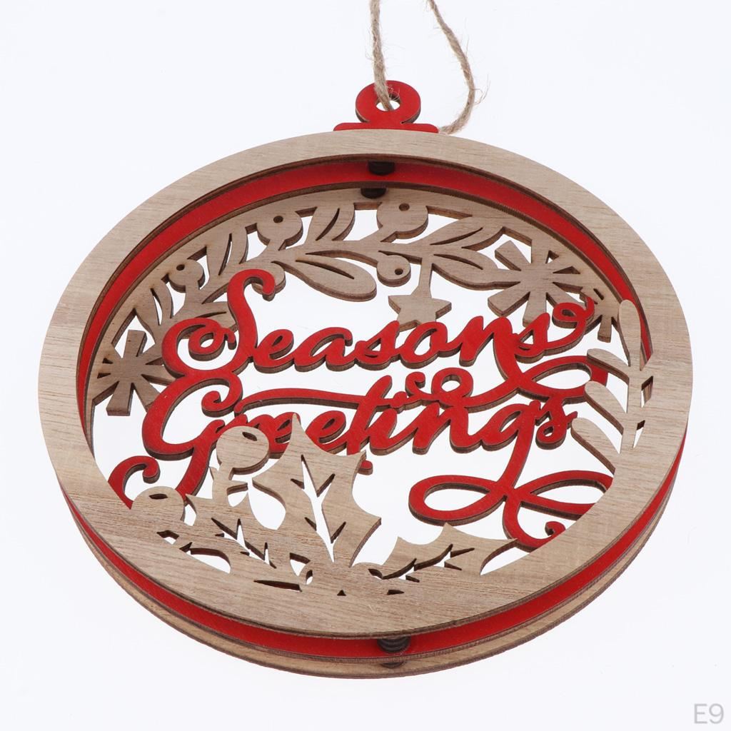 3D Reindeer Snowman Letter Wooden Pendent Hanging Christmas Ornament Reindeer/Snowman/Santa/Seasons