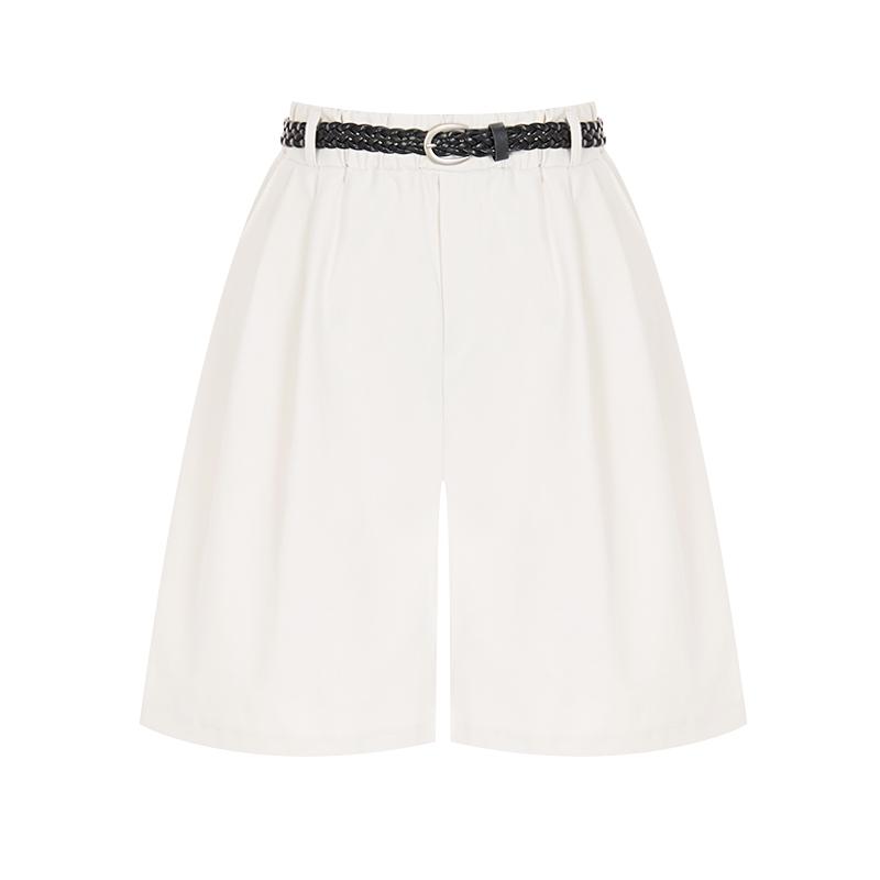 TVIEW Wide Belted Half-Length Pants_V6B-Cpt010