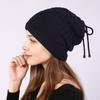 Beanie Hat Solid Color Adjustable Autumn Winter Plush Lining Windproof Hat Scarf for Outdoor