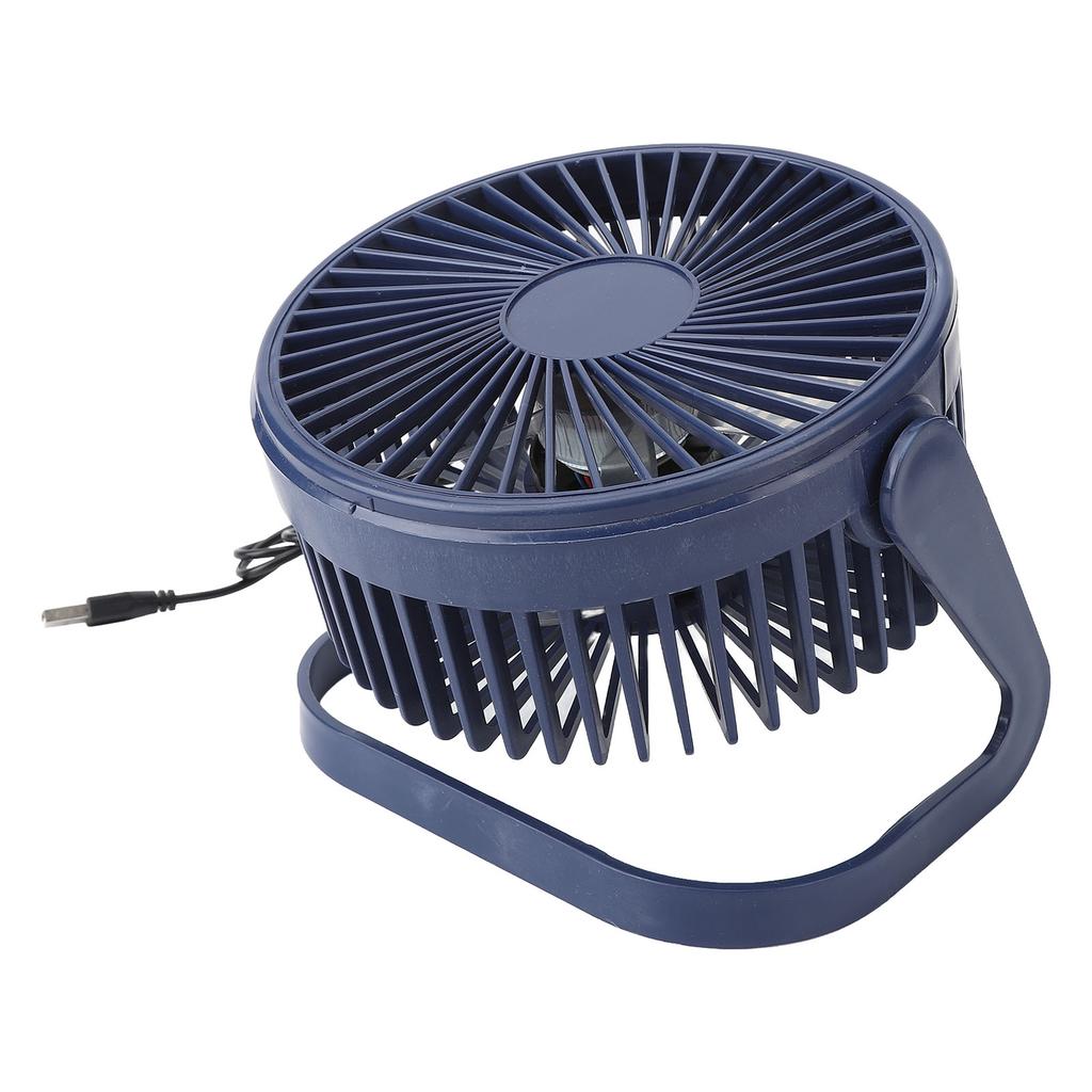 Kleiner Luftzirkulator Ventilator 2 Einstellbare Geschwindigkeiten Blau Tragbar Wiederaufladbar USB Schreibtisch Tisch Kühlventilator für Wohnheim