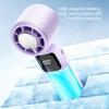 16°C Icy Cold Portable Handheld Fan Foldable Neck Hanging Fan 100 Speeds Rechargeable Mini Fan with Digital Display
