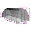 Vidaxl Pollaio Per Galline, 2,5X8X2,25 M, Acciaio