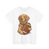 Golden Retriever Hund Fotbollsmatch Dag Touchdown Säsong Unisex T-shirt