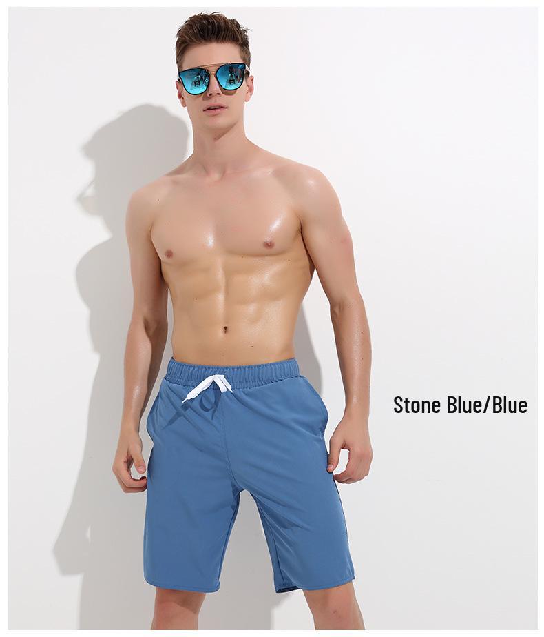 Men's Quick-Drying European and American Five-Point Beach and Running Swimwear Shorts for Spring/Summer Outdoor Use