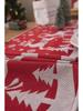 Jacquard Polyester-Cotton Christmas Table Runner with Floral Bells