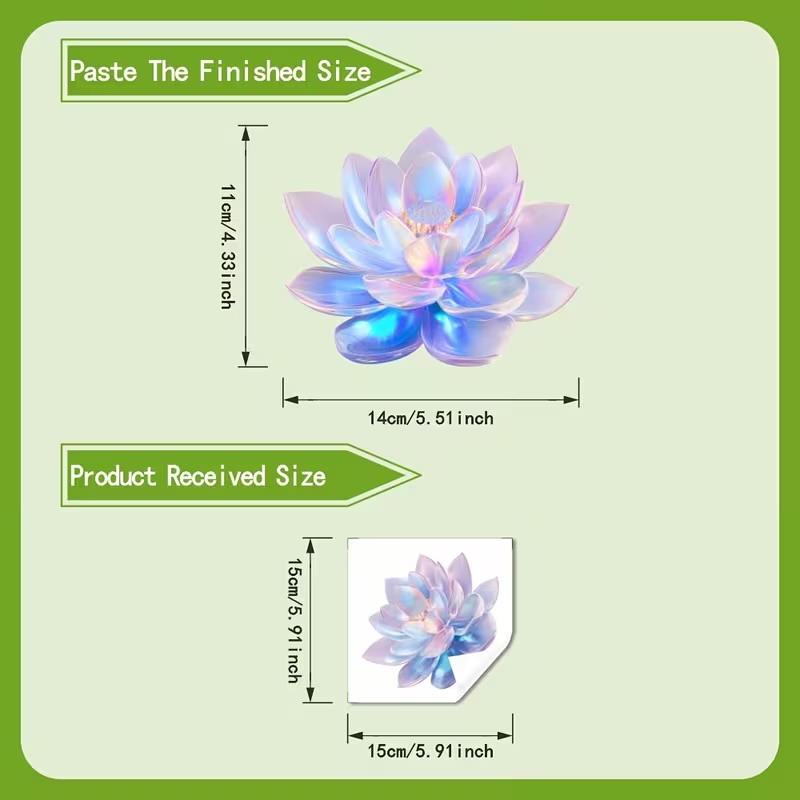 Glow-in-the-Dark Rainbow Lotus Bathroom Toilet Sticker Self-Adhesive Removable Bathroom Tank Decor Wall Sticker Home Decor