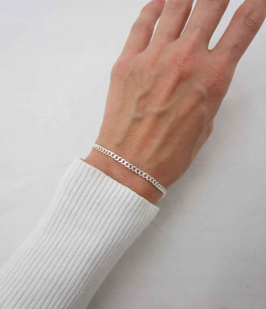 Women' Silver Bracelet 925 SILVER FULL ARMOR 18cm + FREE