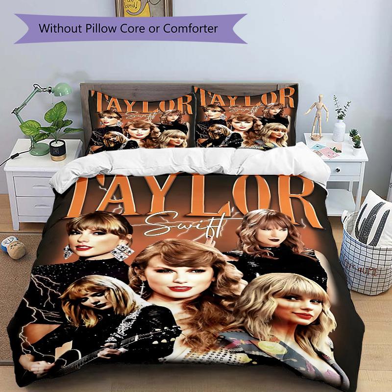 3dílná sada povlečení Taylor Swift: Ideální do ložnice nebo pokoje pro hosty. Měkké a pohodlné bez vnitřního jádra yy251010150