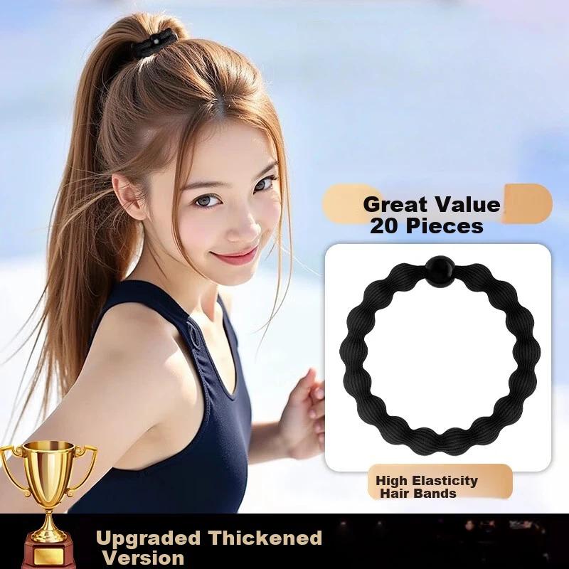 20-Pack Hair Ties, High Elasticity, Sport and Fitness Use, Ponytail Elastics, Hair Accessory