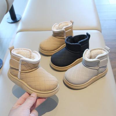 Children's Snow Boots 2025 Winter New Boys' Short Boots Piled and Thickened Girls' Cotton Boots Warm Baby Cotton Shoes