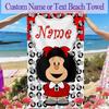 Mafalda Beach Towel Suitable for Travel, Outdoor Activities, Swimming Pools, Yoga, Surfing, Camping, Hiking, Gym