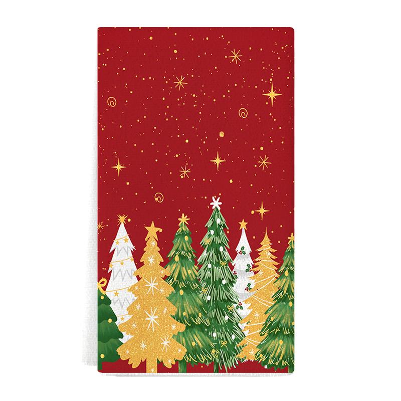 Christmas Decorations Christmas Gifts Ultra-fine Fiber Handkerchiefs Hand Towels Highly Absorbent Towels Practical 40*60cm