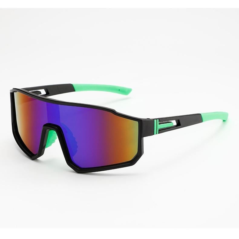 Outdoor Sports Cycling Sunglasses with Full Frame Integrated Lenses and Colorful Coated Sunglasses