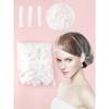 100pc Disposable Shower Cap Transparent Plastic Strip Waterproof Enlarged and Thickened Beauty and Hair Cap for Hotels