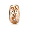 WOSTU Forever & Always Beads 100% 925 Silver Rose Gold Charm Fit Bracelet Pendant DIY Jewelry Making
