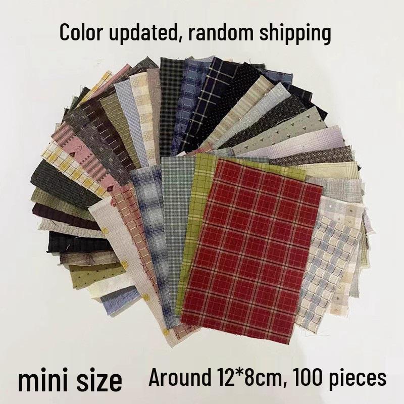 Pre-dyed Small Fabric Scraps for Doll Clothes and Patchwork Quilts with Needle by Hai Leide Zhu