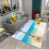 3D Water and Fire Guitar Carpet Music Enthusiast Carpets for Living Room Bedroom Decoration Kitchen Bathroom Non-slip Floor Mats
