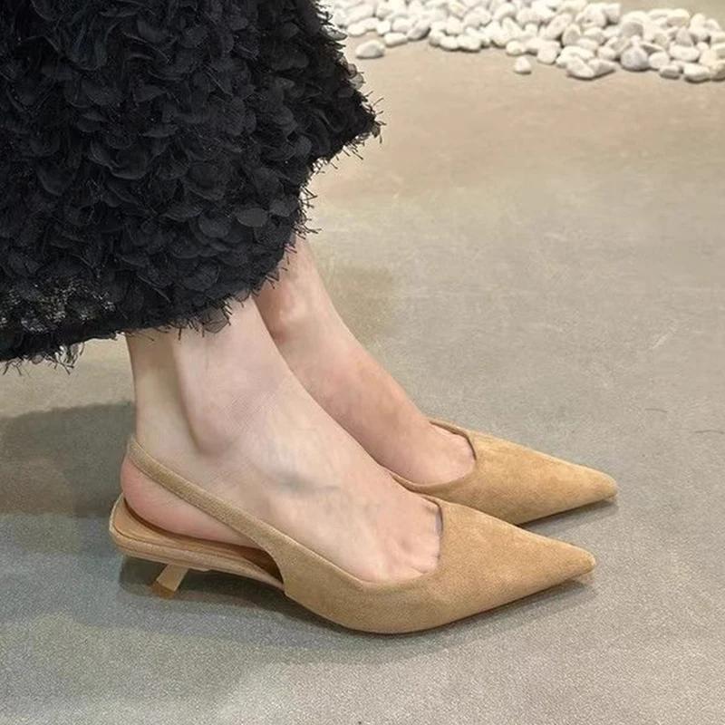 Fashion Women Pointed Toe Heeled Sandals High Heels Shoes Elegant Summer 2025 New Slippers Party Shoes Woman Dress Pumps Mujer Zapatos