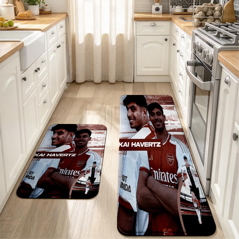 Kai Havertz Champion Flannel Kitchen Mat Christmas Soft Area Rug Non Slip Floor Carpet Home Decoration