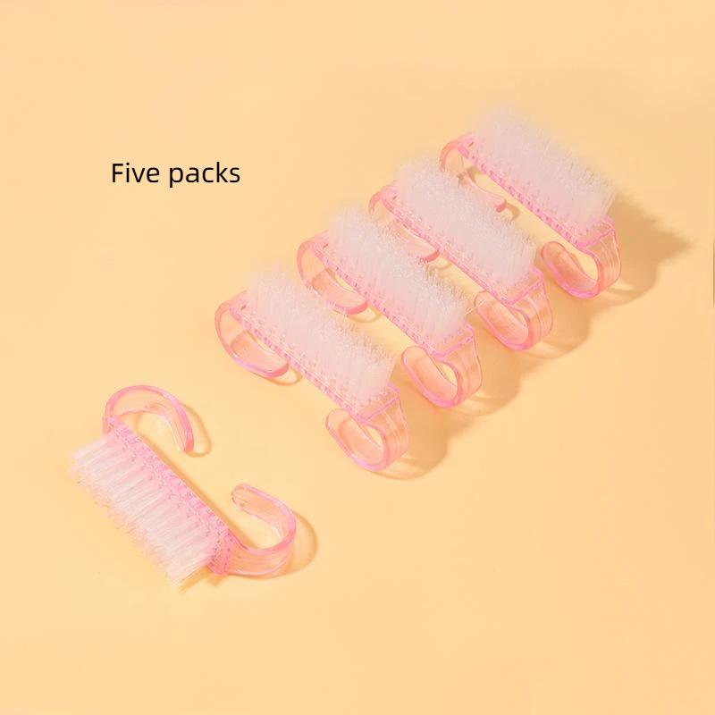 Colorful Translucent Nail Cleaning Brushes Soft Bristle Portable Nail Scrubber for Home Use Professional Nail Salons Manicure