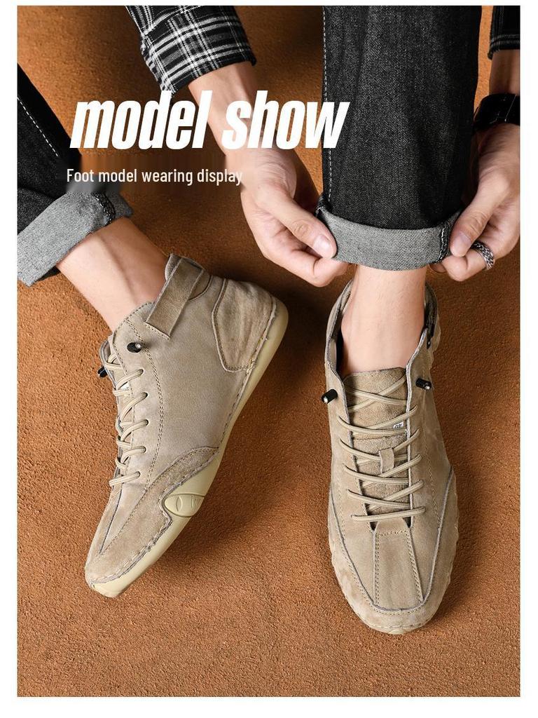 Men's High-Top Casual Winter Boots - Plush Velvet Lined Martin Shoes