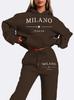 Hot Selling Casual Women's Hoodie Set: Autumn Long Sleeve Hooded Sportswear