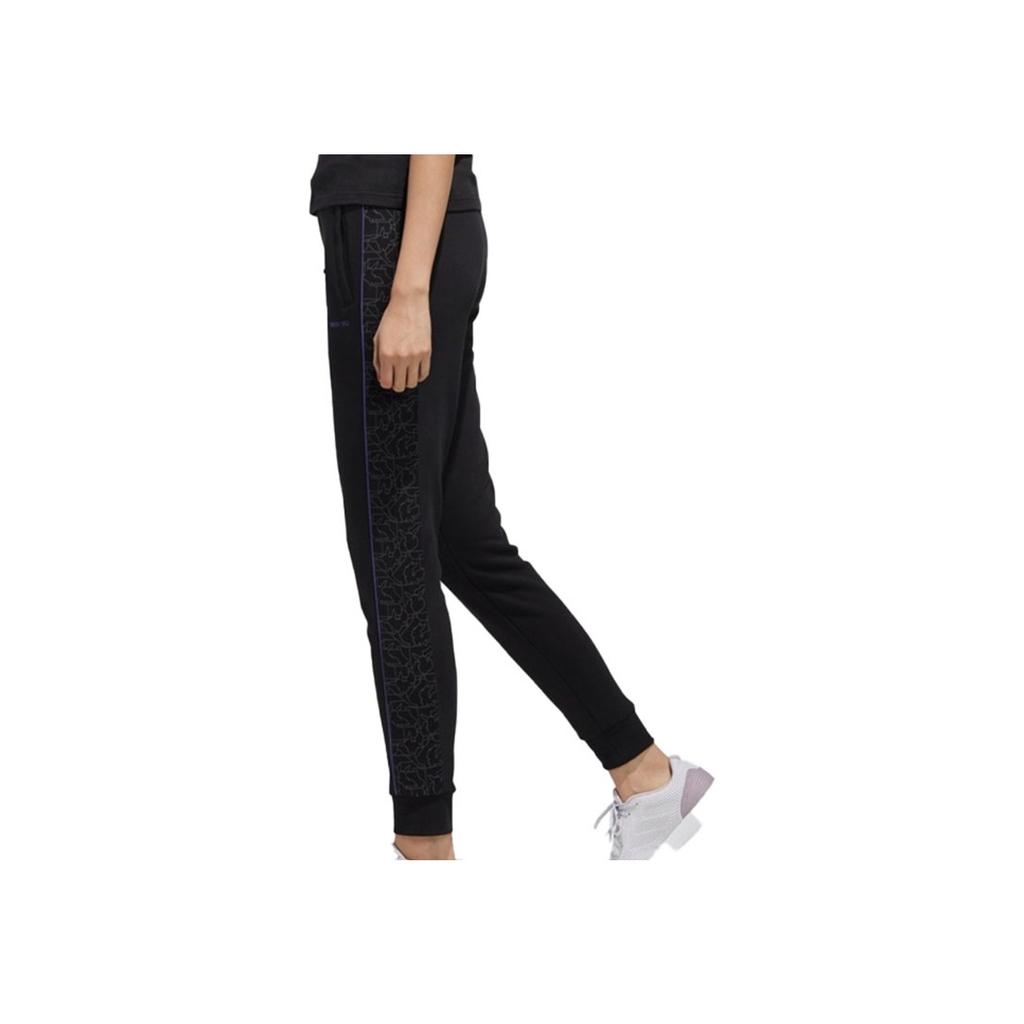 Adidas Neo Solid Color Casual Knitted Sports Pants Women Pants Black FU3910