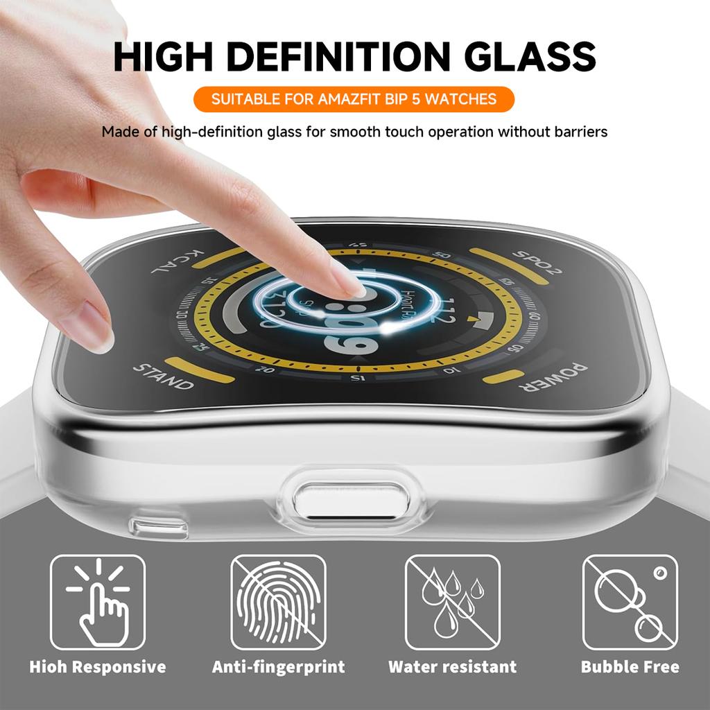 Plating Soft Silicone Case For Amazfit Bip 5 Smart Watchband Screen Protector Bumper Shell for Huami Amazfit Bip5 Cover