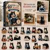 Christmas Countdown Ornaments 24 Days Advent Calendar 2026, 2D Acrylic Reading Cats/Dogs/Forest Animals Tree Decor Ornament Calendar, Cute Pet