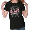Cute Gun Girl 2nd Amendment 2A Gym Workout Womens Top Junior Graphic Tee
