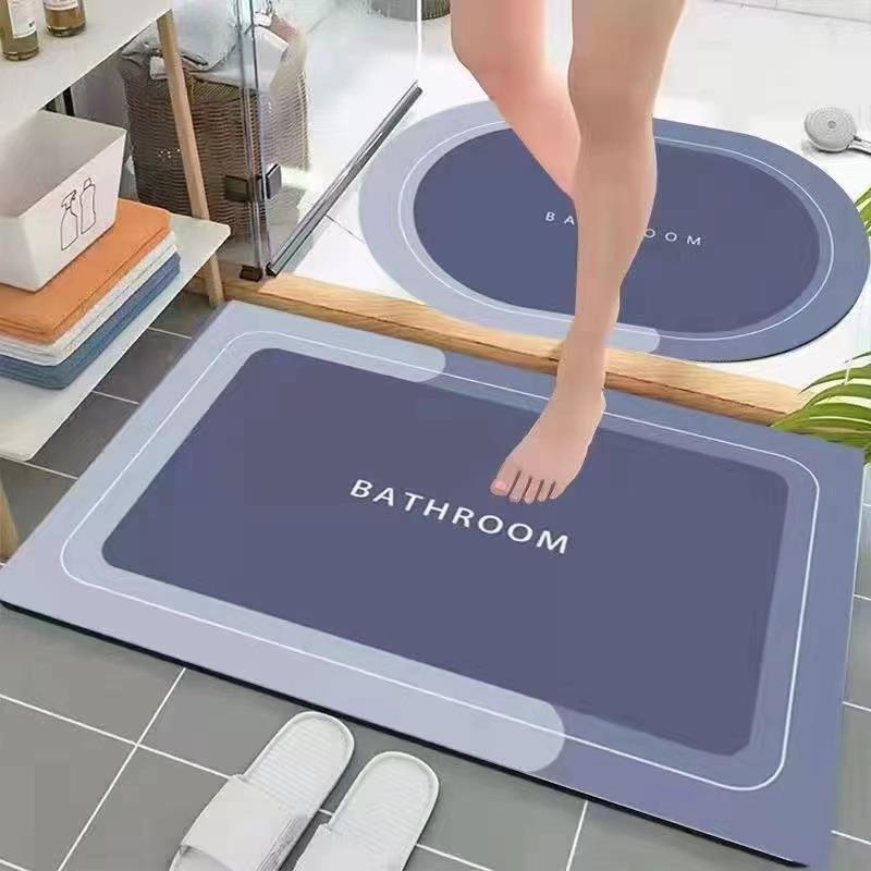 Diatomaceous Earth Quick-Dry Non-Slip Bathroom & Kitchen Mat Set
