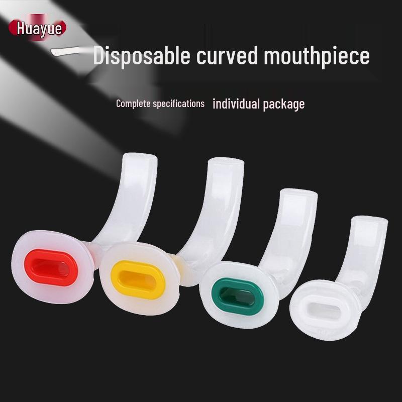 Huayue Type A Bite Block Oropharyngeal Airway Cushion, Sizes 7-10, Curved Tooth Pad, Individually Packaged Model 7 (Single)