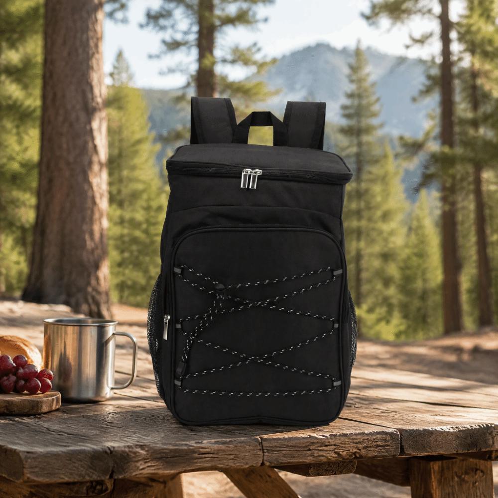Chest Buckle Straps Cooler Backpack Black Insulated Cooler Bag Leak Proof Backpack For Travel