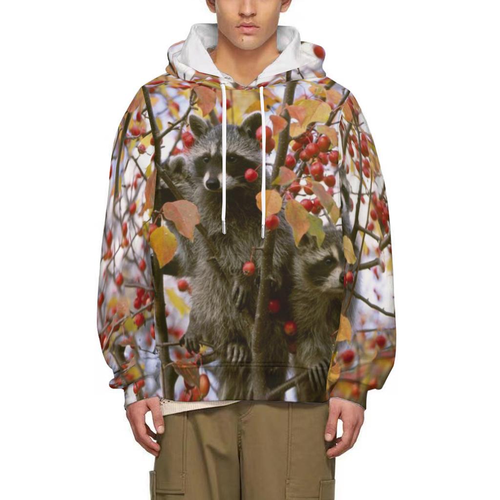 Cute Animal Printed Men's Hoodie For Sweatshirt 3d Print Long Sleeve Pullover Street Man Clothing Men's Hooded Sweater 2024