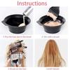 4Pcs/Set DIY Stirring Brush Dye Bowl Hair Dye Tools Hair Dyeing Kit  For Hair Coloring Bleaching