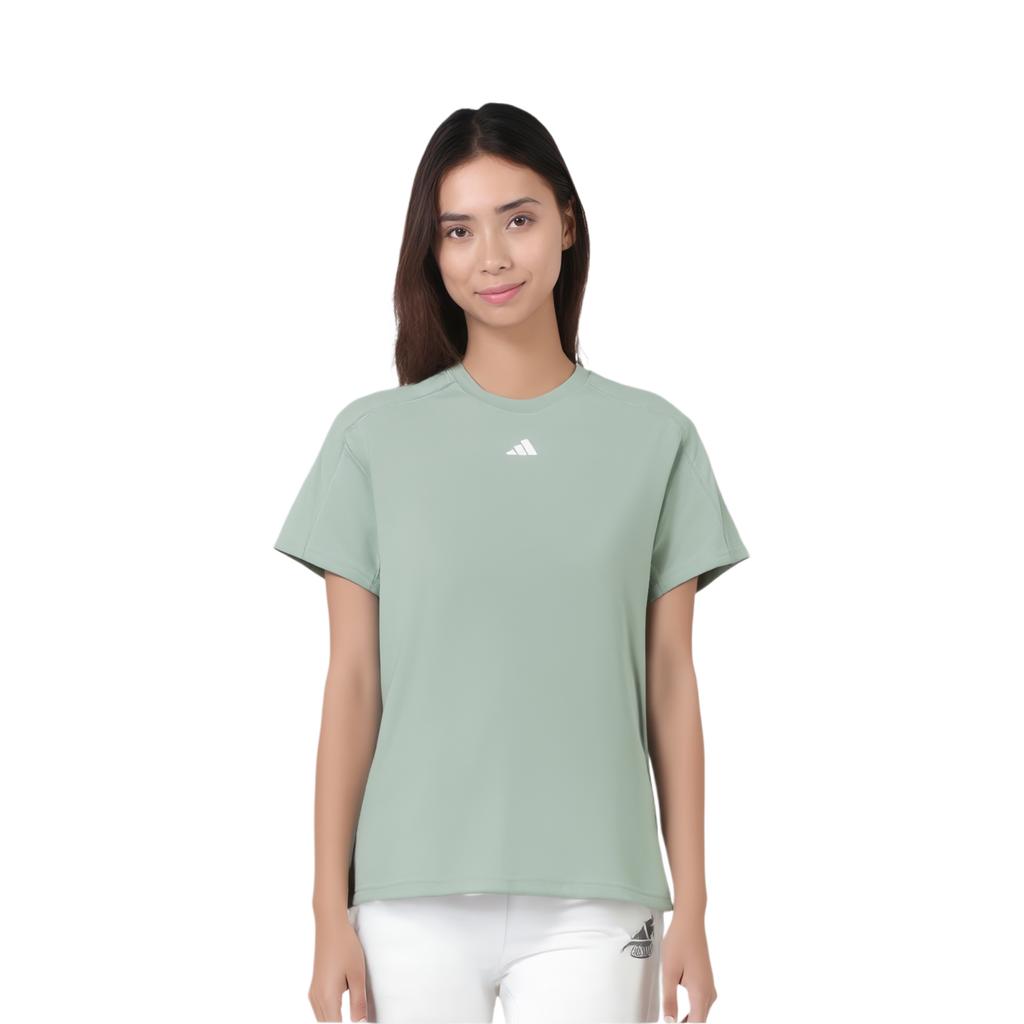 Adidas Aeroready Train Essentials Round Neck Moisture Wicking Short Sleeve T-Shirt Women tops JC9531