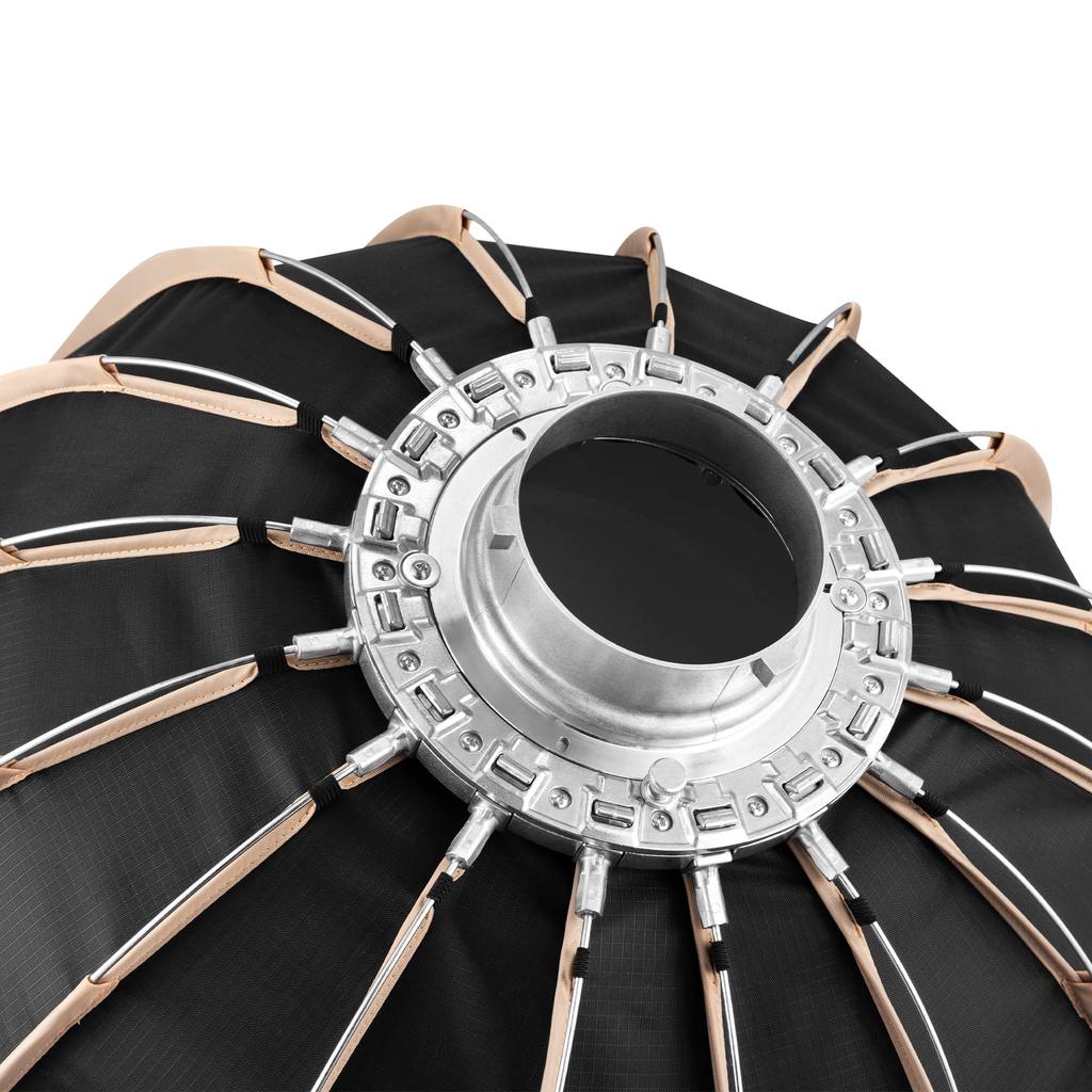 Reguläre Garantie ZHIYUN Beleuchtungszubehör Parabolische Softbox 60D EX1H06 Bowens-Halterung Strahlungstyp 60 cm Durchmesser im ausgeklappten Zustand Wabengitter